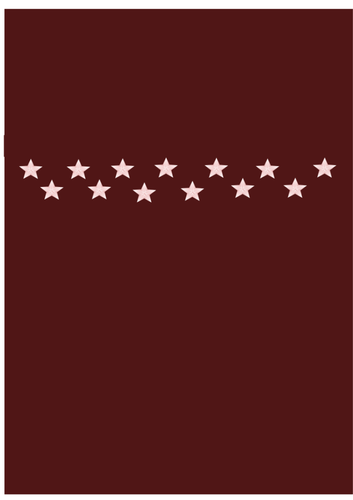 red background with pink stars